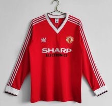 1983 Manchester United Home Long Sleeve 1:1 Quality Retro Soccer Jersey