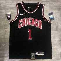 NBA Bulls crew neck black No.1 rose ribbon chip 1:1 Quality
