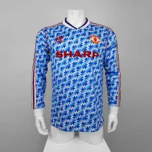 1991-1992 Manchester United Away Long sleeve 1:1 Quality Retro Soccer Jersey
