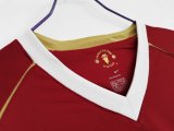 2006-2007 Manchester United Home Long sleeve 1:1 Quality Retro Soccer Jersey