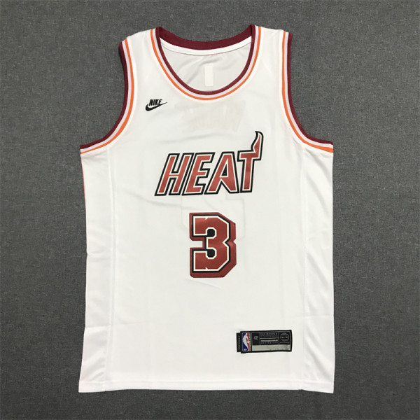 22-23 Heat WADE #3 White 1:1 Quality NBA Jersey