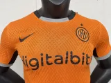 23/24 Inter Milan Third Orange Player Version 1:1 Quality Soccer Jersey