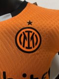 23/24 Inter Milan Third Orange Player Version 1:1 Quality Soccer Jersey