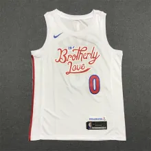 23 NBA 76ers MAXEY #0 White City Edition 1:1 Quality NBA Jersey