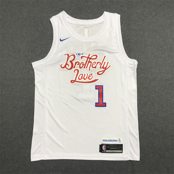 23 NBA 76ers HARDEN #1 White City Edition 1:1 Quality NBA Jersey