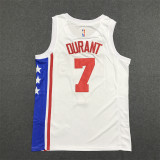 22/23 Nets Durant #7 White 1:1 Quality Retro NBA  Jersey