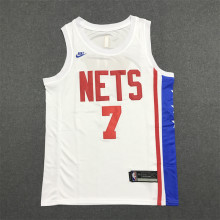22/23 Nets Durant #7 White 1:1 Quality Retro NBA  Jersey
