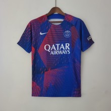 23/24 PSG Blue Red Fans Version 1:1 Quality Training Shirt
