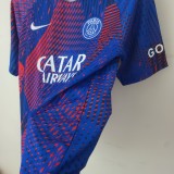 23/24 PSG Blue Red Fans Version 1:1 Quality Training Shirt