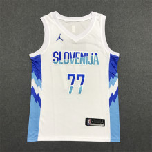 Slovenia DONCIC #77 White 1:1 Quality Jersey