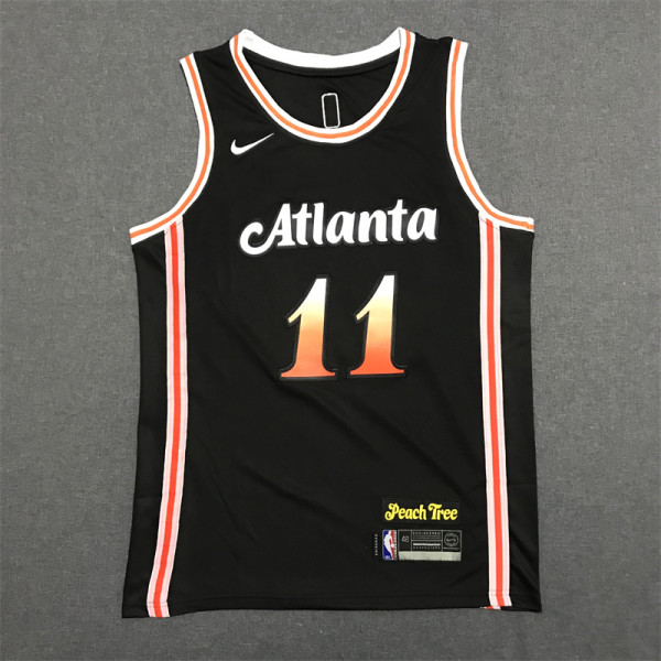 23 Hawks YOUNG #11 Black City Edition 1:1 Quality NBA Jersey
