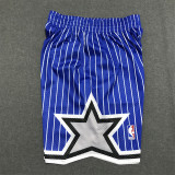 Magic Blue Stripe 1:1 Quality Retro NBA Pants