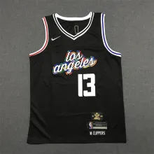 22/23 Clippers GEORGE #13 Black City Edition  1:1 Quality NBA Jersey