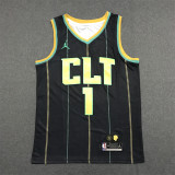 22/23 Hornets BALL #1 Black City Edition 1:1 Quality NBA Jersey