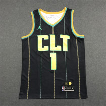 22/23 Hornets BALL #1 Black City Edition 1:1 Quality NBA Jersey