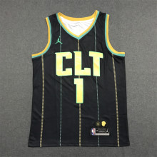 22/23 Hornets BALL #1 Black City Edition 1:1 Quality NBA Jersey