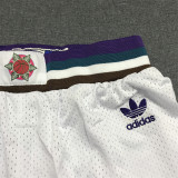 Jazz White 1:1 Quality Retro NBA Pants