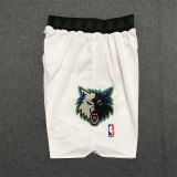 Minnesota Timberwolves White 1:1 Quality Retro NBA Pants