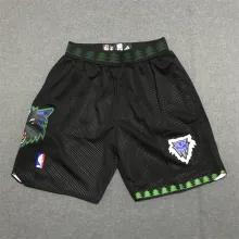 Minnesota Timberwolves Black 1:1 Quality Retro NBA Pants