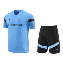 22/23 Marseille Training Suit Royal Blue 1:1 Quality Training Jersey