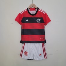 23/24 Flamengo Home Kids Soccer Jersey