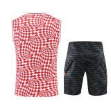 22/23 Chelsea Vest Training Suit Kit Red And White 1:1 Quality Training Jersey