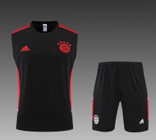 22/23 Bayern Munich Vest Training Suit Kit Black 1:1 Quality Training Jersey