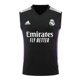 22/23 Real Madrid Vest Training Suit Kit Black 1:1 Quality Training Jersey