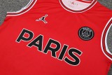 22/23 PSG Vest Training Suit Kit Red 1:1 Quality Training Shirt