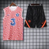 22/23 Chelsea Vest Training Suit Kit Red And White 1:1 Quality Training Jersey