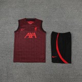 22/23 Liverpool FC Vest Training Suit Kit Maroon 1:1 Quality Training Jersey