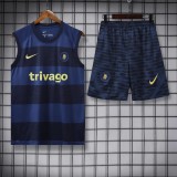 22/23 Chelsea Vest Training Suit Kit Royal Blue 1:1 Quality Training Jersey