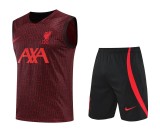 22/23 Liverpool FC Vest Training Suit Kit Maroon 1:1 Quality Training Jersey