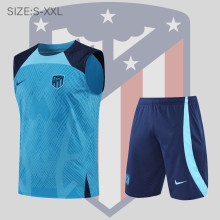 22/23 Atletico Madrid Vest Training Suit Kit Blue 1:1 Quality Training Jersey
