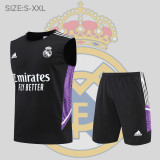22/23 Real Madrid Training Suit Kit Black 1:1 Quality Training Jersey