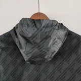2022 Sao Paulo Black Windbreaker（白色阿迪红白三边）