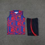 22/23 Barcelona Vest Training Suit Kit Red And Blue Camouflage 1:1 Quality Training Jersey