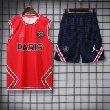 22/23 PSG Vest Training Suit Kit Red 1:1 Quality Training Shirt