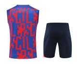 22/23 Barcelona Vest Training Suit Kit Red And Blue Camouflage 1:1 Quality Training Jersey