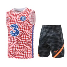 22/23 Chelsea Vest Training Suit Kit Red And White 1:1 Quality Training Jersey