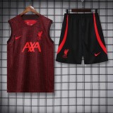 22/23 Liverpool FC Vest Training Suit Kit Maroon 1:1 Quality Training Jersey