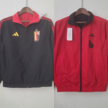 2022 Belgium Black-Red Double Sided Windbreaker