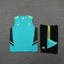 22/23 Juventus Vest Training Suit Kit Blue 1:1 Quality Training Jersey