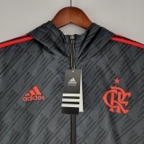 2022 Flamengo Black Windbreaker(红色阿迪红色三边）