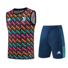 22/23 Juventus Vest Training Suit Kit Color Plaid 1:1 Quality Training Jersey