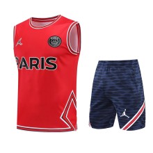 22/23 PSG Vest Training Suit Kit Red 1:1 Quality Training Shirt