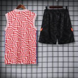 22/23 Chelsea Vest Training Suit Kit Red And White 1:1 Quality Training Jersey