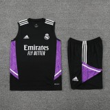 22/23 Real Madrid Vest Training Suit Kit Black 1:1 Quality Training Jersey