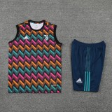 22/23 Juventus Vest Training Suit Kit Color Plaid 1:1 Quality Training Jersey