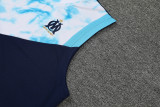 22/23 Olympique De Marseille Vest Training Suit Kit Dark Blue White 1:1 Quality Training Shirt